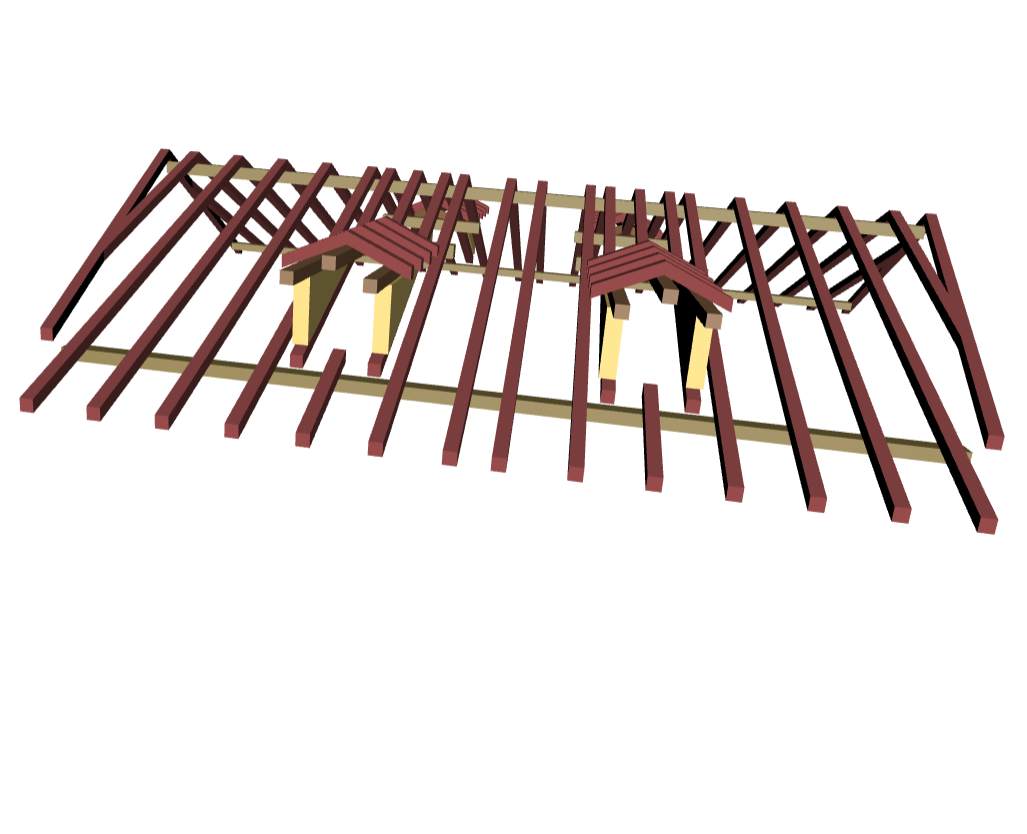 x3d tetto orditura lignea copertura travi puntoni modello navigabile roof warping wooden roof beams struts navigable model